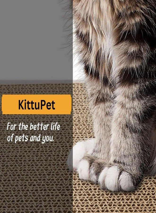 KittuPet Cat Scratcher Pads for Active Play, Natural Recycled Corrugated Cardboard, Supports Pet Behaviors (Jumbo) - Image 5